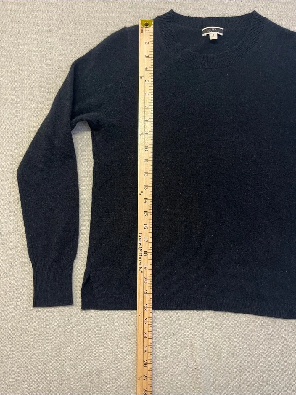 J.Crew 100% Cashmere Black Crewneck Sweater Women’s Small Soft